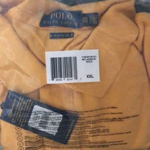 NEVER OPENED. POLO RAULPH LAUREN yellow XXLT POLO